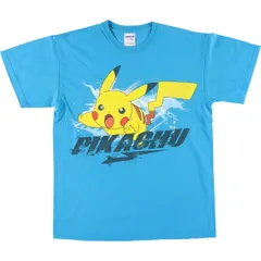 古着 POKEMON ポケモン ピカチュウ キャラクタープリントTシャツ メンズM相当/eaa551288