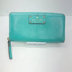◇ KATE SPADE NEW YORK カジュアル シンプル カードポケット多め 財布 エメラルドグリーン レディース E  【1405140035469】