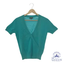 【訳アリ】 INDIVI インディヴィ トップス カットソー 半袖 Vネック シンプル カジュアル おしゃれ レディース グリーン 38 901-6512 送料無料 古着