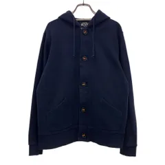 ビームス 長袖 スウェット ジャケット S ネイビー BEAMS パーカー メンズ 古着 【240323】