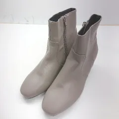 ◇ ⊇ Oriental Traffic オリエンタルトラフィック サイドジップ ショートブーツ サイズM ベージュ レディース E  【1503050041119】