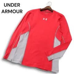 UNDER ARMOUR アンダーアーマー 秋冬 裏起毛★ ロゴ 長袖 コンプレッション インナー シャツ Sz.L メンズ トレーニング