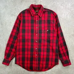 80～90年代 Eddie Bauer エディーバウアー グレンチェック フランネルシャツ メンズM相当 