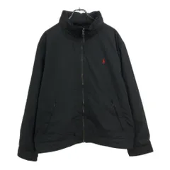 Polo by Ralph Lauren ポロ ラルフローレン ウォームアップジャケット ブラック(メンズ XL)中古 古着 V1807