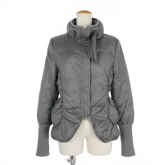 ブルネロクチネリ BRUNELLO CUCINELLI リブ切替 ギャザー ダウンジャケット ブルゾン ショート丈 ウール グレーのサムネイル