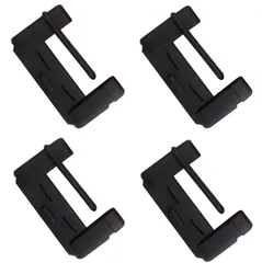 【数量限定】3色 傷防止 シートベルトカバー＆バックルカバー 洗える カー用品 シリコン (ブラック 4個セット)