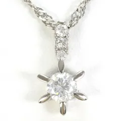 PT900　PT850　ネックレス　necklace　ダイヤ　0.563　鑑定書　総重量約4.9g　約40cm