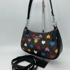 【美品】coach コーチ ハート柄 シグネチャー 2wayショルダーバッグ