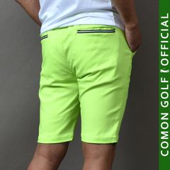 新品 接触冷感スーパーストレッチゴルフショートパンツ/イエロー(CG-NF151 COMONGOLF コモンゴルフ】ゴルフウェア ゴルフパンツ ハーフパンツ 短パン 夏 膝上 M L XL XXL XXXL LL 3L 4L 2XL 3XL 大きいサイズまで
