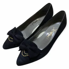 美品 イヴサンローラン YSL 36 リボンパンプス ブラック/ED18 楽天市場】リボン パンプス（ブランドイヴ・サンローラン