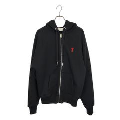 AMI PARIS アミ パリス AMI DE COEUR CREW NECK SWEATER ジップアップ パーカー USW415.747 L ブラック