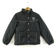 ポンポネット ダウンジャケット ダウン フェザー ジャンパー アウター キッズ 女の子用 Mサイズ ブラック//ホワイト pom ponette 【中古】