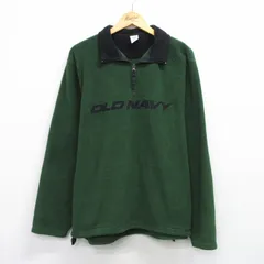 XL/古着 オールドネイビー OLD NAVY 長袖 ハーフジップ フリース ジャケット メンズ 00s ビッグロゴ 緑 グリーン 25oct01 中古 アウターのサムネイル