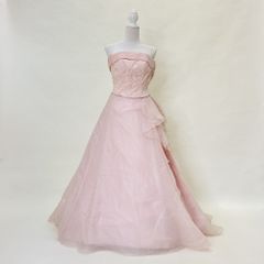 中古 カラードレス ステージド レス mila sehon 7号T ベビーピ ンク Aライン C-131
