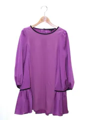 トゥービーシック W5P04-612-38 チュニック 40 パープル パフスリーブ ペプラム ITQJZTXIKSZ3