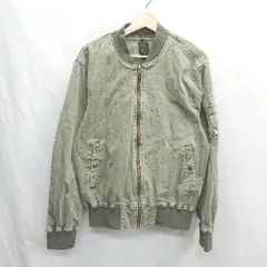 ◇ ⊇ Right-on RAGMACHINE 長袖 MA-1 サイズL カーキ メンズ E  【1412260032469】のサムネイル