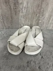 FABIO RUSCONI ファビオルスコーニ ラウンドトゥーフットヘッドサンダル サンダル size38/白 ■◆ レディース