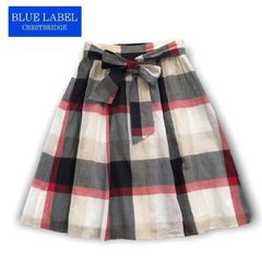 クレストブリッジ ベルト付き 春夏用 人気 チェック柄スカート サイズ36