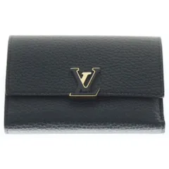 LOUIS VUITTON (ルイヴィトン) ポルトフォイユ・カプシーヌ コンパクトウォレット 三つ折り財布 ブラック/ピンク レディース M62157