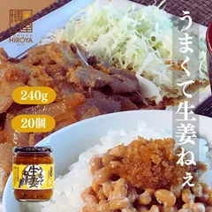 博屋 吾妻食品 国産 うまくて生姜ねぇ 240gｘ20個  国産 調味料 タレ 福島 ラーメン 焼肉 生姜 焼き肉 魚介 薬味のサムネイル