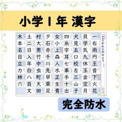 【小学１年生の漢字表】お風呂ポスターにも◎一年生で習う漢字80文字を楽々暗記♪