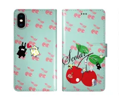 [iPhone12 Pro Max] スカラー 手帳型 ケース Galaxy A55 5G SC-53E スマホケース 全機種対応 ギャラクシー SC-51E SC-51D SC-56C SC-56B SC-53B 手帳 カバー scolar チェリー 総柄 