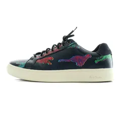 ポールスミス PAUL SMITH スニーカー シューズ ヒョウ柄 総柄 プリント レザー 38 24.0cm 紺 ネイビー マルチカラー /NW24のサムネイル