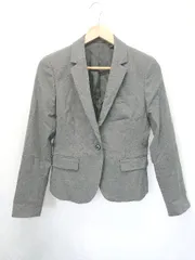 ◇ Θ UNIQLO ユニクロ ストレッチ 長袖 テーラードジャケット サイズ38 ダークグレー レディース E  【1505290032650】