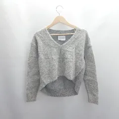 ◇ ⊇ ADAM ET ROPE アダムエロペ ウールアルパカ混合 長袖 ニット サイズ38 グレー レディース E  【1502180052699】