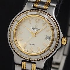 AZ25 クロックハウス ソーラー時計 稼働品 日付つき シェル文字盤 