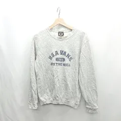 ◇ ⊇ VANS ヴァンズ 長袖 トレーナー スウェット サイズM ライトグレー レディース E  【1502030028003】