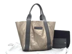 ■新品同様■ BRUNELLO CUCINELLI ブルネロ クチネリ レザー×ボア リバーシブル ハンドバッグ ショルダー ゴールド系×ブラウン系 AW5610のサムネイル