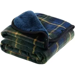 HAPGO ひざ掛け ブランケット 4way 着る毛布 ボタン付き 改良 防寒対策 あったか チェック柄 おしゃれ 吸湿保温 抗菌加工 静電気防止 洗濯可能 手触り 家・オフィス・アウトドア・車・出張 などに適用 通年使用 (グリーン)