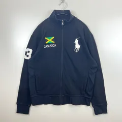 Polo by Ralph Lauren 00s y2k track jacket jamaica big ponny old vintage ポロ ラルフローレン 刺繍 ジャマイカ ビッグポニー トラックジャケット 鹿の子 オールド ヴィンテージ 短丈