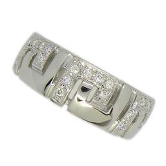 ミキモト ダイヤモンド リング PT950 D0.18ct 15.5号 MIKIMOTO 幅広 ブランド ジュエリー【中古】
