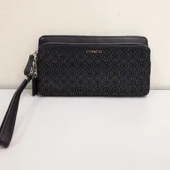 【三沢店79-1-1】COACH サイフ コーチ マディソン オプアート パーリーセント ファブリック アコーディオン ジップ ウォレット MADISON DOUBLE ZIP WALLET IN NEEDLEPOINT OP ART FABRIC