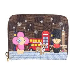【Louis Vuitton】 ルイ・ヴィトン ヴィヴィエンヌ ホリデイ コレクション ジッピー コインパース N60492 ダミエ エベヌ ブラウン系 ゴールド金具 コインケース コンパクトウォレット 財布 レディース 【中古】 USED-AB 【9304】