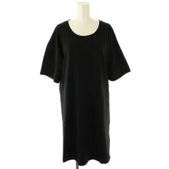 コス COS DRAPED MINI T-SHIRT DRESS Tシャツワンピース ひざ丈 五分袖 S 黒 ブラック /AT ■OS