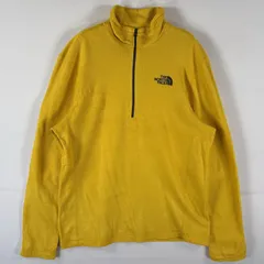 古着 ザ・ノースフェイス THE NORTH FACE フリーストレーナー ハーフジップ ワンポイントロゴ インナー アウトドア M  イエロー メンズ