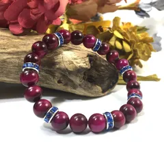 パワーストーン ブレスレット ピンクタイガーアイ （ブルー）レディース 女性  数珠ブレス 開運 プレゼント ギフト  [9]