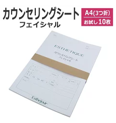 バラ売り10枚 エステティック　カウンセリングシート　フェイシャル TAKIGAWA（タキガワ）