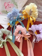 【SALE】シュシュ リボン　5点セット　ヘアアクセサリー《数量限定》即購入可