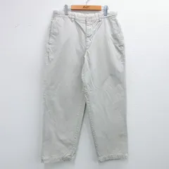 W34/古着 ギャップ GAP パンツ メンズ テーパード コットン 薄グレー 25jul10 中古 ボトムス ロング