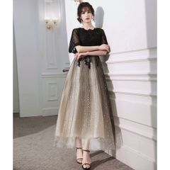 Riu【新品】 Flower tulle docking knit dress - メルカリ
