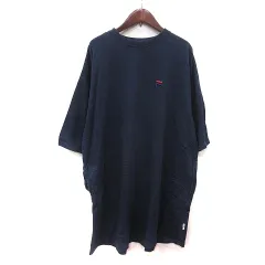 フィラ FILA Tシャツワンピース ひざ丈 半袖 F 紺 ネイビー /YIのサムネイル