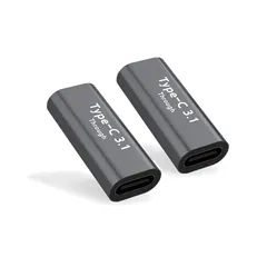 【1個 セット】USB Type C 変換 アダプタ USB C メス to C メス 中継アダプタ 延長コネクタ USB3.1 100W急速充電＋10Gbps 高速データ転送 (1) 1