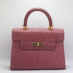 ボルサソベラナ/オーストリッチ型押し/スクエア型ゴール金具 