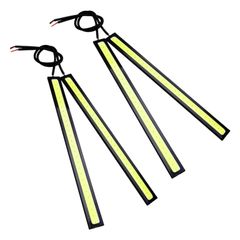 Wish 爆光 LED 薄型 デイライト バーライト 12V COB 全面 Tochi 発光 防水 防塵 両面テープ 17cm 4本 セット 黄色 イエロー