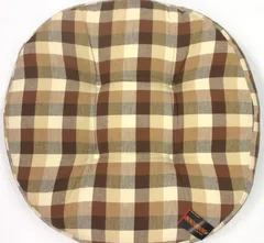 플로어 쿠션, 원형, 지름 60cm, 두께 7cm, 면 100%, 세탁 가능한 커버, 베이지
