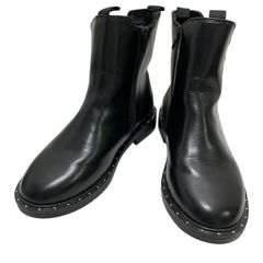 未使用級 ZARA 26cm クリアソール チャンキー サイドゴアブーツ 黒